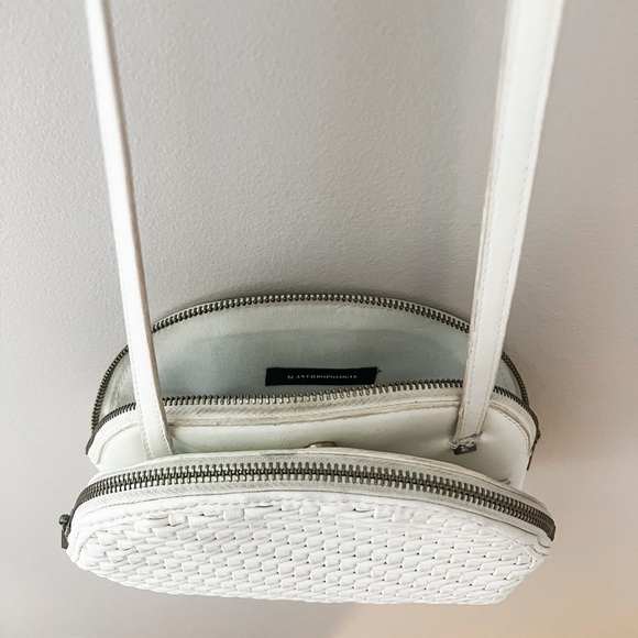 ANTHROPOLOGIE FAUX LEATHER WOVEN CROSSBODY BAG - Picture 4 of 4